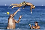 ibiza 19 augustus 2016
Herman den Blijker en zijn vrouw Jacqueline met zoon Matz op vakantie op ibiza.