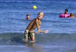 ibiza 19 augustus 2016
Herman den Blijker en zijn vrouw Jacqueline met zoon Matz op vakantie op ibiza.