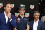 Amsterdam 30 augustus 2016
Presentatie Tag Heuer horloge van Max Verstappen. Robert Doornbos en Jan lammers