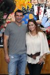 Amsterdam 25 augustus 2016
Peter Aerts met zijn vrouw Esther bij the harbour club cafe tijdens interview met Annette de Vries via Hollywood Productions