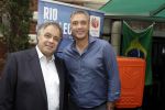 Amsterdam 28 juni 2016 
Presentatie Princess koffers voor het Nederlandse team voor de olympische spelen van Rio de Janeiro. Robert maaskant met Aad en Tim Ouborg