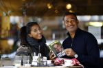 Amsterdam 10 augustus 2016
Ruud Gullit samen met zijn dochter Joelle op terras. Ruud bekijkt samen met haar zijn nieuwe boek.