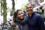 Amsterdam 10 augustus 2016
Ruud Gullit samen met zijn dochter Joelle op terras. Ruud bekijkt samen met haar zijn nieuwe boek.