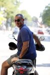 Amsterdam 25 augustus 2016  
Ruud Gullit op zijn scooter
