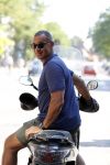 Amsterdam 25 augustus 2016  
Ruud Gullit op zijn scooter
