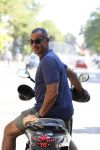 Amsterdam 25 augustus 2016  
Ruud Gullit op zijn scooter