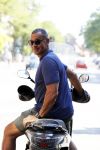 Amsterdam 25 augustus 2016  
Ruud Gullit op zijn scooter