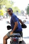 Amsterdam 25 augustus 2016  
Ruud Gullit op zijn scooter