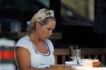Amsterdm 24 augustus 2016
Tanja Jess op terras in amsterdam zuid
