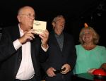 Nijkerk, 31 Augustus 2016
Opening Museum Radio Veronica 192
Tineke de Nooij met Willem v Kooten (Joost den Draaier) en Lex Harding