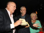 Nijkerk, 31 Augustus 2016
Opening Museum Radio Veronica 192
Tineke de Nooij met Willem v Kooten (Joost den Draaier) en Lex Harding