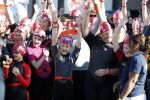Amsterdam 3 september 2017  
ALS Cityswim in de amsterdamse grachten. Johnny de Mol jr en Rick Brandsteder zemmen met Ralph en Carlijn de Vies en hun kinderen  zoon Daniel en  hun dochter