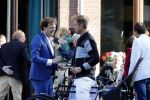 Leiden 2 juli 2017 
Jochem Myjer en zijn vriendin Marloes Novan vieren de 40e verjaardag van Jochem met familie en vrienden. Armin v Buuren met zijn vrouw Erika