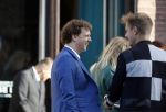 Leiden 2 juli 2017 
Jochem Myjer en zijn vriendin Marloes Novan vieren de 40e verjaardag van Jochem met familie en vrienden. Armin v Buuren met zijn vrouw Erika