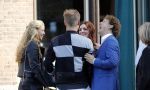 Leiden 2 juli 2017 
Jochem Myjer en zijn vriendin Marloes Novan vieren de 40e verjaardag van Jochem met familie en vrienden. Armin v Buuren met zijn vrouw Erika