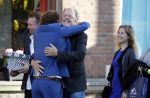 Leiden 2 juli 2017 
Jochem Myjer en zijn vriendin Marloes Novan vieren de 40e verjaardag van Jochem met familie en vrienden. Bert Visscher met vrouw