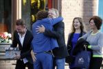 Leiden 2 juli 2017 
Jochem Myjer en zijn vriendin Marloes Novan vieren de 40e verjaardag van Jochem met familie en vrienden. Bert Visscher met vrouw