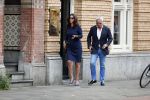 Amsterdam 2 augustus 2017
Bram Moszkowicz en zijn vriendin Nienke Hoogervorst verlaten haar kantoor.