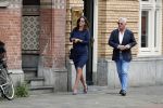 Amsterdam 2 augustus 2017
Bram Moszkowicz en zijn vriendin Nienke Hoogervorst verlaten haar kantoor.