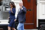 Amsterdam 2 augustus 2017
Bram Moszkowicz en zijn vriendin Nienke Hoogervorst verlaten haar kantoor.