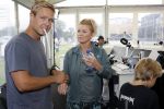 Amsterdam 9 september 2017
Edwin Evers staat op Run van radio 538 bij het Science park. Bridget Maasland met zoon Mees en nieuwe vriend Bram Plattel