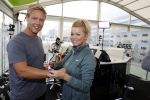 Amsterdam 9 september 2017
Edwin Evers staat op Run van radio 538 bij het Science park. Bridget Maasland met zoon Mees en nieuwe vriend Bram Plattel