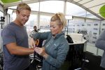 Amsterdam 9 september 2017
Edwin Evers staat op Run van radio 538 bij het Science park. Bridget Maasland met zoon Mees en nieuwe vriend Bram Plattel
