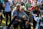 Amsterdam 9 september 2017
Edwin Evers staat op Run van radio 538 bij het Science park. Bridget Maasland met zoon Mees en nieuwe vriend Bram Plattel