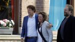 Leiden 2 juli 2017 
Jochem Myjer en zijn vriendin Marloes Novan vieren de 40e verjaardag van Jochem met familie en vrienden. Brigitte Kaandorp met man