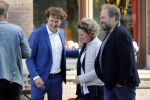 Leiden 2 juli 2017 
Jochem Myjer en zijn vriendin Marloes Novan vieren de 40e verjaardag van Jochem met familie en vrienden. Brigitte Kaandorp met man