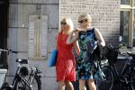 Leiden 2 juli 2017 
Jochem Myjer en zijn vriendin Marloes Novan vieren de 40e verjaardag van Jochem met familie en vrienden. Claudia de Breij met partner Jessica van Geel