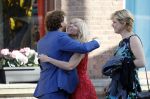 Leiden 2 juli 2017 
Jochem Myjer en zijn vriendin Marloes Novan vieren de 40e verjaardag van Jochem met familie en vrienden. Claudia de Breij met partner Jessica van Geel