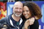 Amsterdam 2 augustus 2017  
Premiere emoji de film in pathe arena. Eddy Zoey met vriendin en zijn kinderen