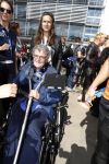 Amsterdam 3 september 2017  
ALS Cityswim in de amsterdamse grachten. Edwin de Vries op krukken en in rolstoel