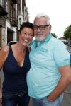 Amsterdam 15 juli 2017
Frits Huffnagel viert zijn 50e verjaardag. Ernst Daniel Smid met vriendin