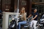 Amsterdam 3 september 2017 
Estelle Cruijff op haar vespa scooter