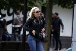 Amsterdam 11 juli 2017
Eva Jinek met vriendin Kristien v Dillen op terras