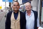 Amsterdam 15 juli 2017
Frits Huffnagel viert zijn 50e verjaardag. Evert santegoeds met partner Robert halewijn