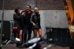 Amsterdam 16 september 2017 
Frank masmeijer gaat hapje eten met zijn twee dochters.