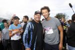 Amsterdam 9 september 2017
Edwin Evers staat op Run van radio 538 bij het Science park. Gerard  Joling