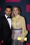 Amsterdam 11 september 2017
Premiere Bella Donna's in pathe arena. Hadewych Minis met man