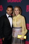 Amsterdam 11 september 2017
Premiere Bella Donna's in pathe arena. Hadewych Minis met man