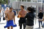 Amsterdam 3 september 2017  
ALS Cityswim in de amsterdamse grachten. Jan Joost v Gangelen met Niek v d Bruggen