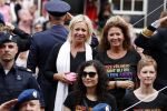 Amsterdam 5 augustus 2017
canal parade in Amsterdam. Jeanine Hennis-Plasschaert