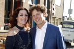 Leiden 2 juli 2017 
Jochem Myjer en zijn vriendin Marloes Novan vieren de 40e verjaardag van Jochem met familie en vrienden.
