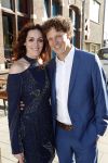 Leiden 2 juli 2017 
Jochem Myjer en zijn vriendin Marloes Novan vieren de 40e verjaardag van Jochem met familie en vrienden.