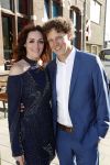 Leiden 2 juli 2017 
Jochem Myjer en zijn vriendin Marloes Novan vieren de 40e verjaardag van Jochem met familie en vrienden.