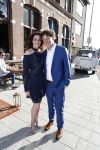 Leiden 2 juli 2017 
Jochem Myjer en zijn vriendin Marloes Novan vieren de 40e verjaardag van Jochem met familie en vrienden.
