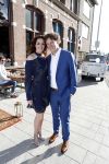 Leiden 2 juli 2017 
Jochem Myjer en zijn vriendin Marloes Novan vieren de 40e verjaardag van Jochem met familie en vrienden.