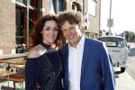 Leiden 2 juli 2017 
Jochem Myjer en zijn vriendin Marloes Novan vieren de 40e verjaardag van Jochem met familie en vrienden.